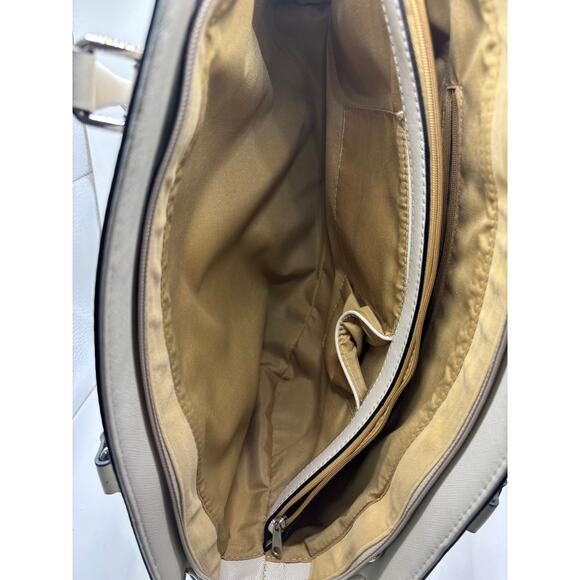 Michael Kors Saffiano Cream Medium Satchel - Picture 6 of 8